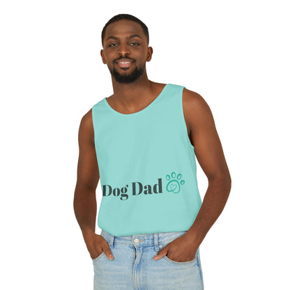 Dog Dad Man Garment-Dyed Tank Top - Perfect Gift for Pet Lovers