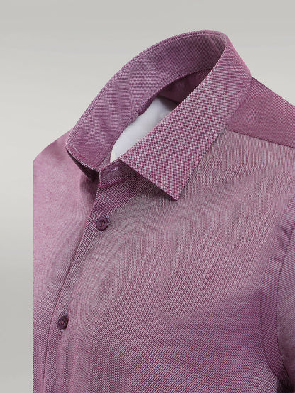 KOALA SYDNEY  Burgundy Patterned Long Sleeve Shirt -