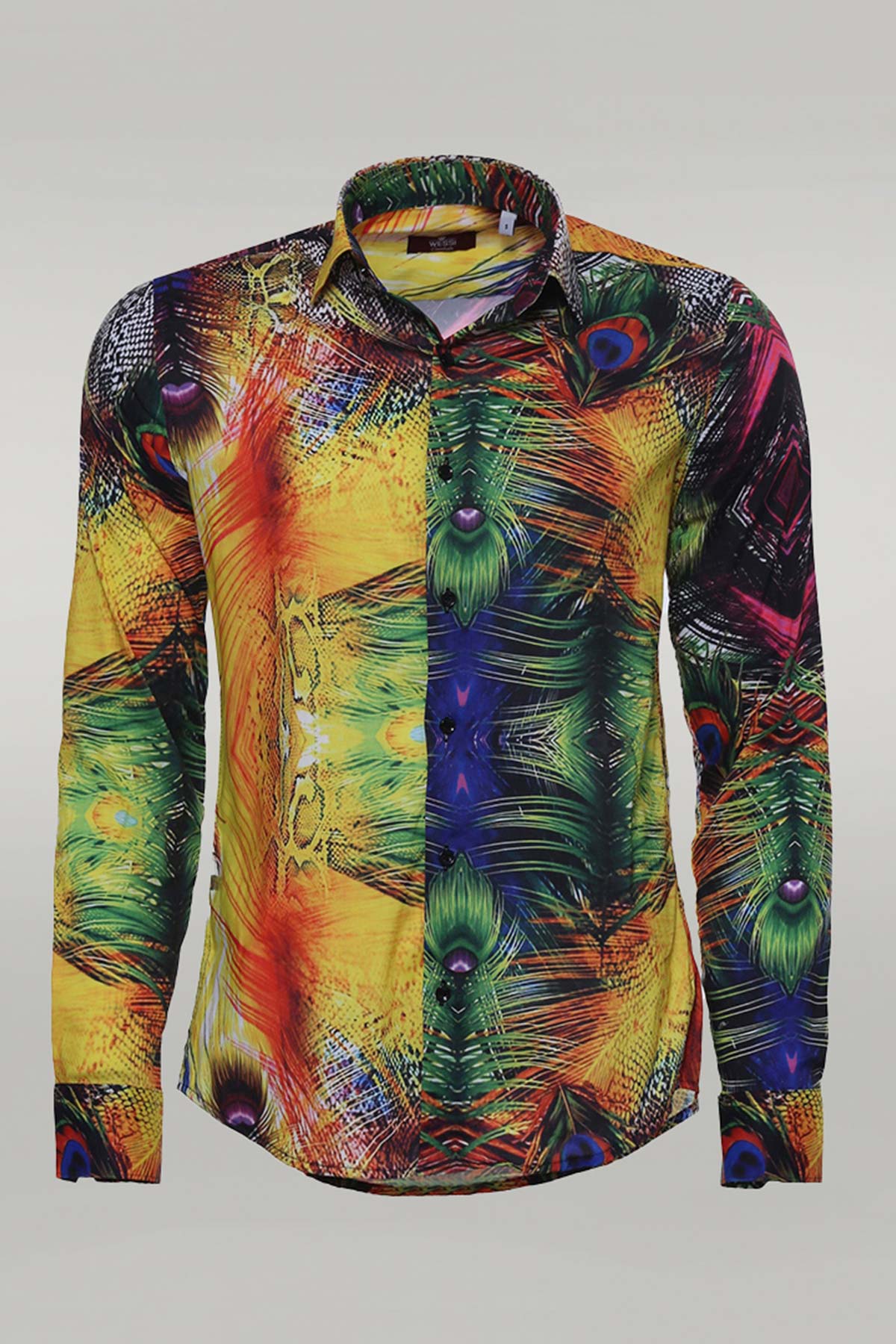 KOALA SYDNEY  Peacock Pattern Long Sleeves Multicolor Men Shirt -