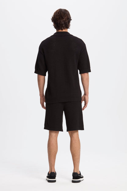 Matese Short Sleeve Crochet Shirt