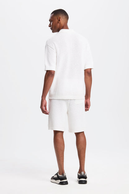 Matese Short Sleeve Crochet Shirt