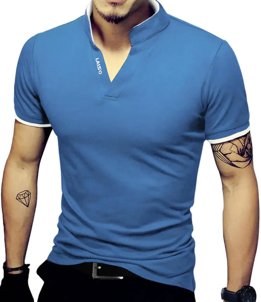LOGEEYAR Men's Fashion Henley Polo Shirt