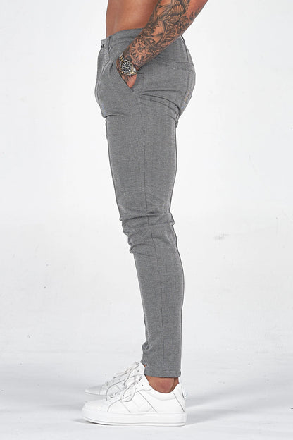 Grey Chevron Trousers