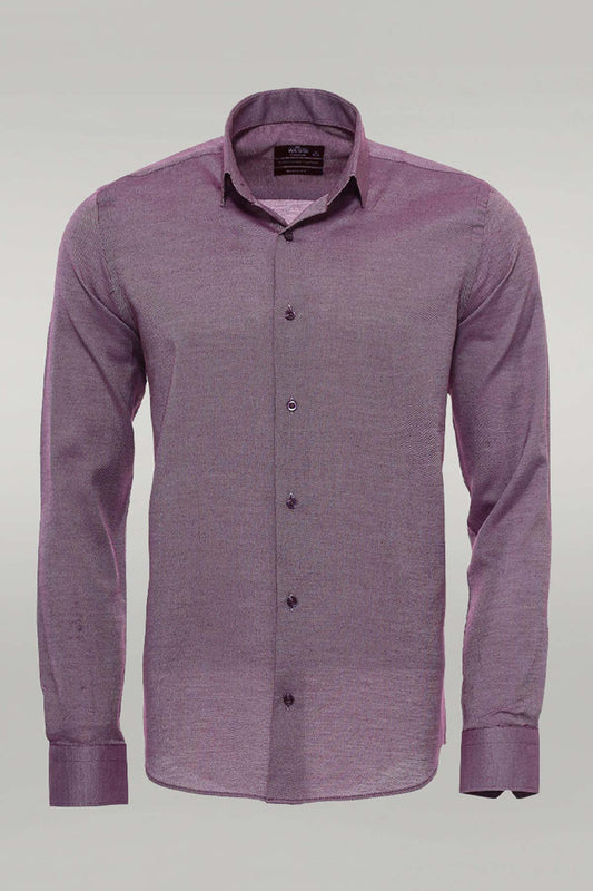 KOALA SYDNEY  Burgundy Patterned Long Sleeve Shirt -
