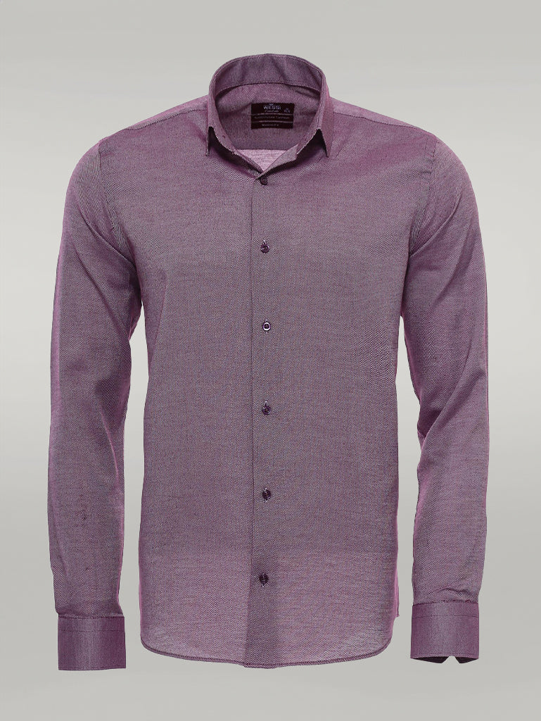 KOALA SYDNEY  Burgundy Patterned Long Sleeve Shirt -