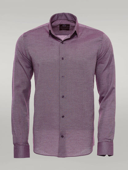 KOALA SYDNEY  Burgundy Patterned Long Sleeve Shirt -