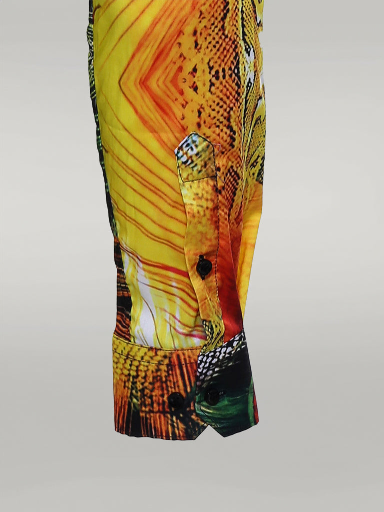 KOALA SYDNEY  Peacock Pattern Long Sleeves Multicolor Men Shirt -