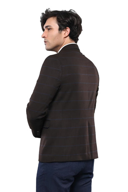 4 Drop Regular Cut Brown Men Blazer