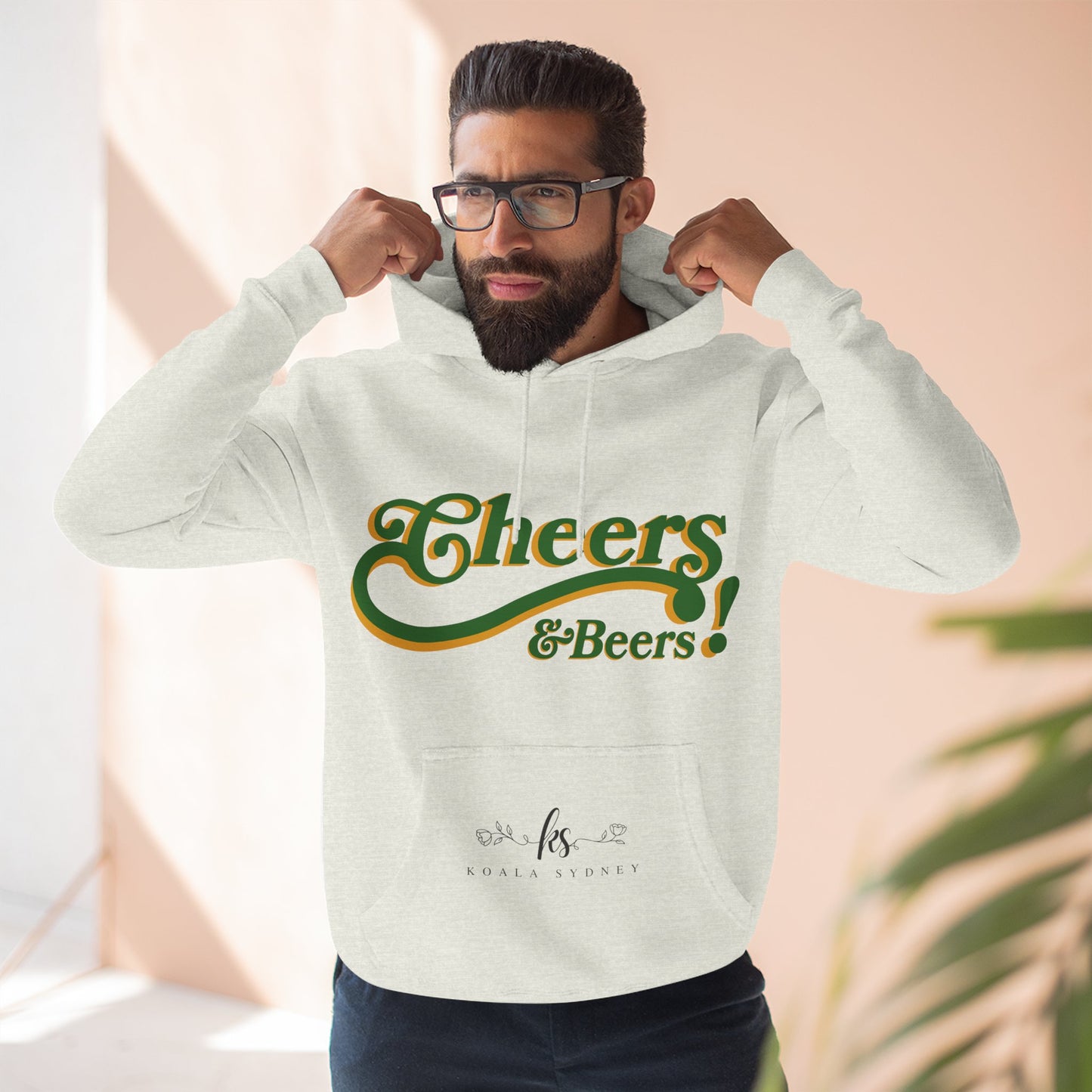 Cheers & Beers Fleece Hoodie for Cozy Gatherings