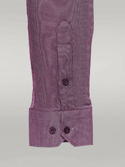 KOALA SYDNEY  Burgundy Patterned Long Sleeve Shirt -