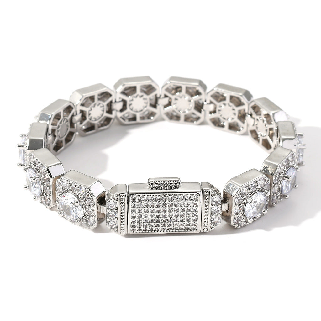 KOALA SYDNEY  Men's Hip Hop Rock Zircon Bracelet