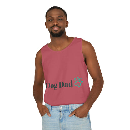 Dog Dad Man Garment-Dyed Tank Top - Perfect Gift for Pet Lovers