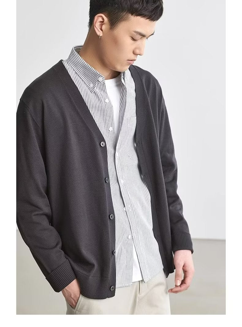 KOALA SYDNEY Men’s Loose Knit Cardigans Casual Button-Up Sweater