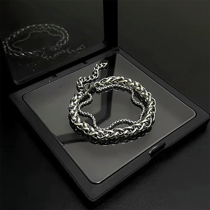 KOALA SYDNEY  Men's Double Layer Stainless Steel Bracelet