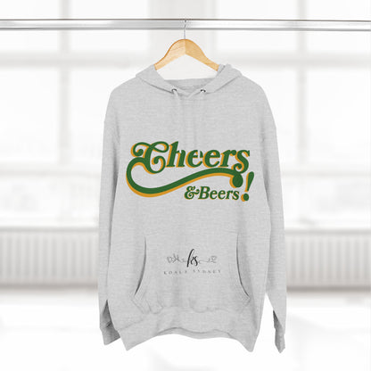 Cheers & Beers Fleece Hoodie for Cozy Gatherings