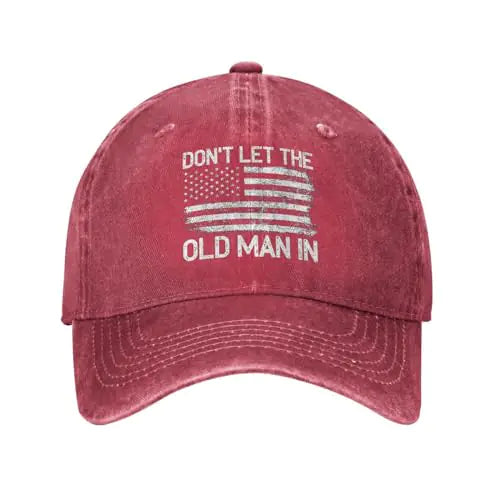 Old Man Hat Dont let Old Man in Hat for Women Dad Hats Graphic Hat Red