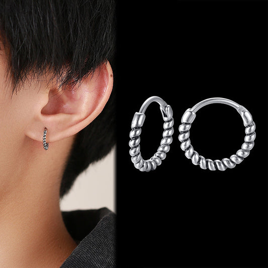 KOALA SYDNEY  Men's Retro Titanium Steel Earrings