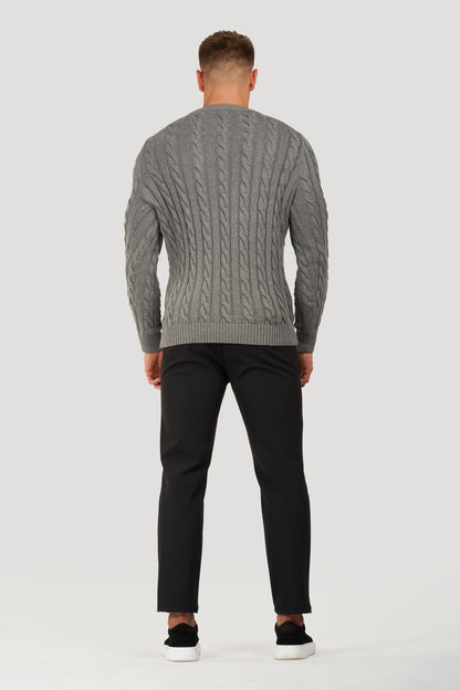 Cable Knit Crew Sweater