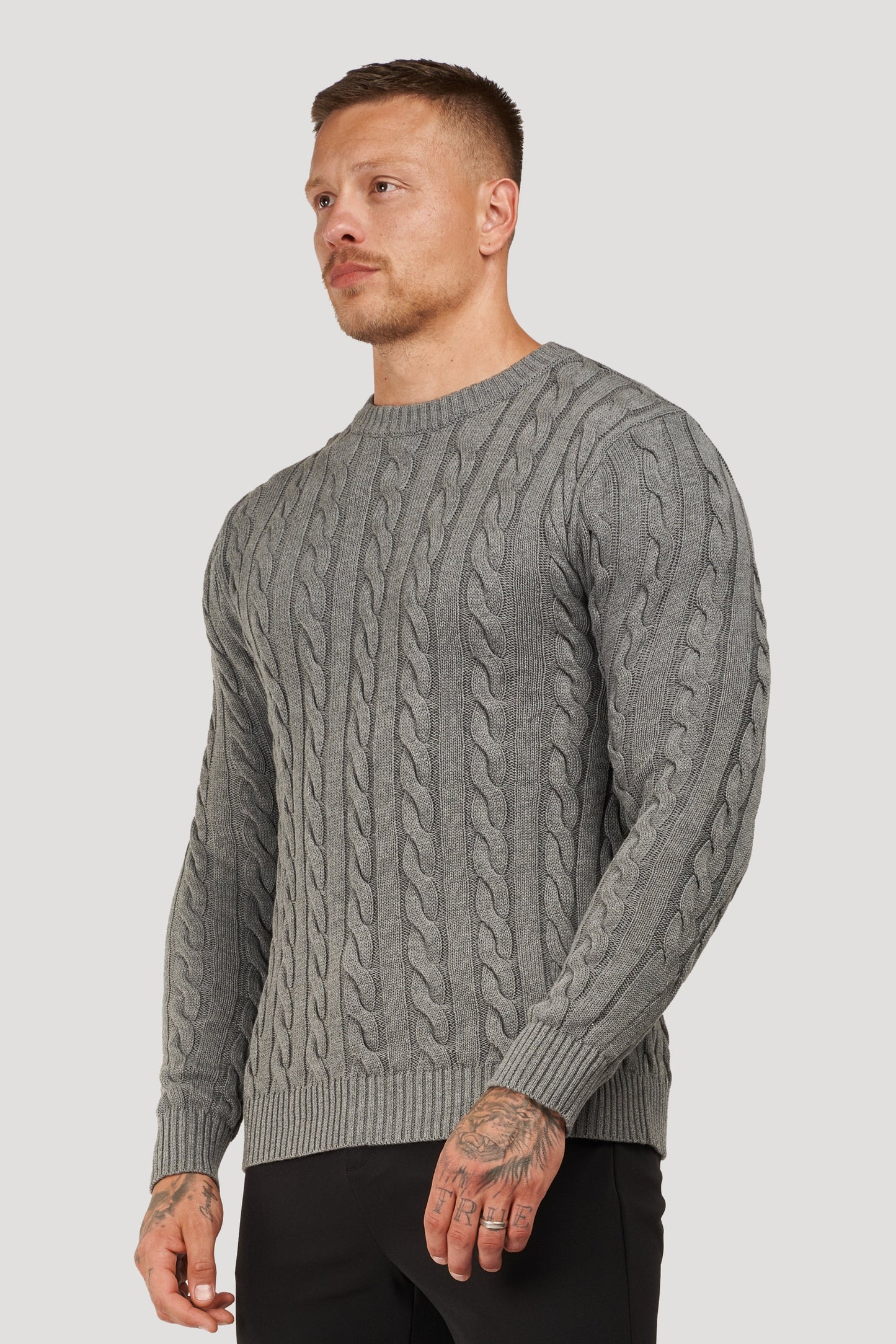 Cable Knit Crew Sweater