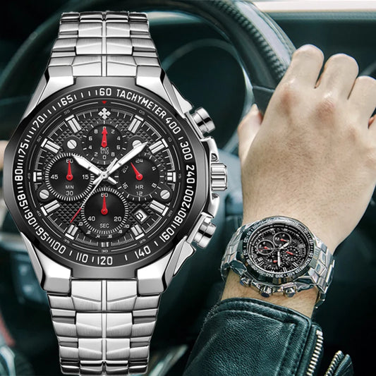 Men's Luxury Sports Watch Waterproof Chronograph