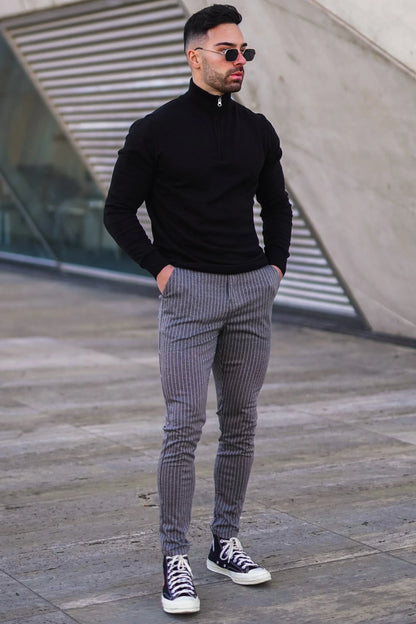 THE SANTONI HALF ZIP SWEATER