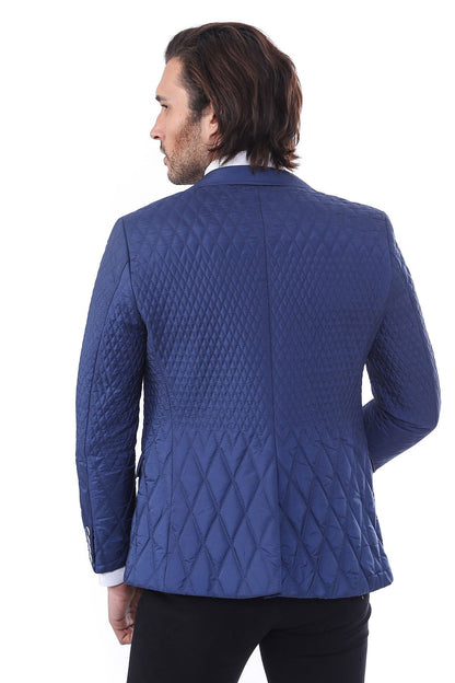 KOALA SYDNEY 3 Pockets 2 Button Quilted Coat Jacket Navy Blue Short Coat-Wessi