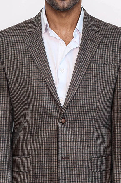 KOALA SYDNEY 4 Drop Checkered Brown Jacket-Wessi