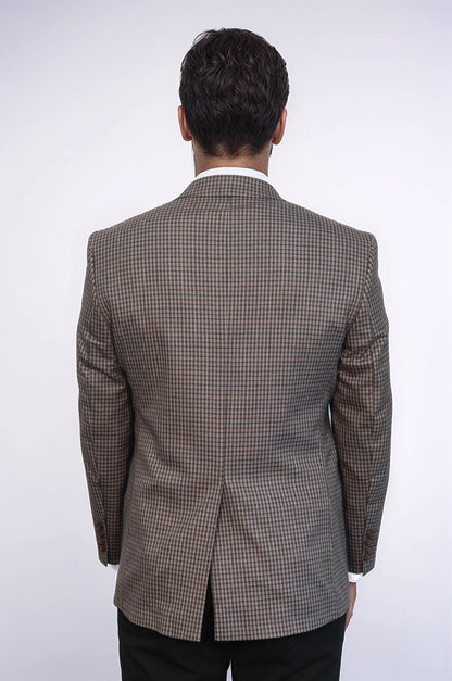KOALA SYDNEY 4 Drop Checkered Brown Jacket-Wessi