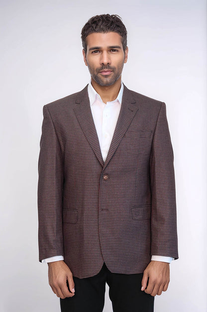 KOALA SYDNEY 4 Drop Checkered Burgundy Jacket-Wessi