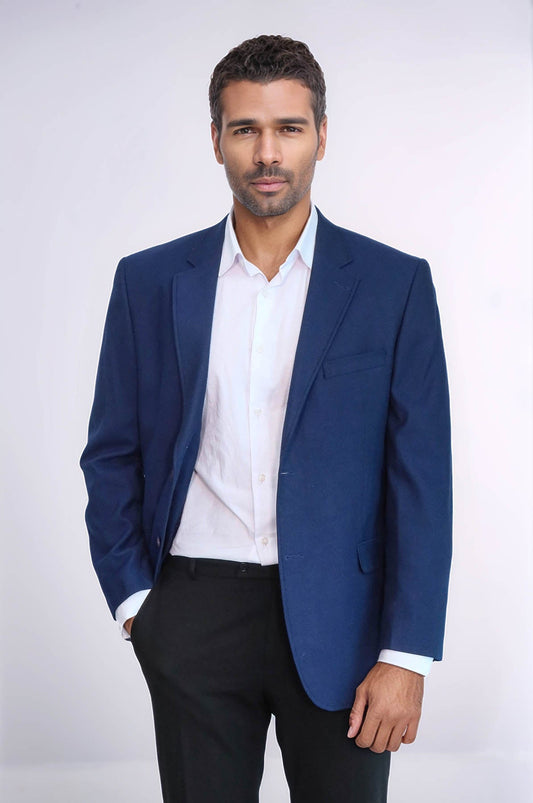 4 Drop Cachet Sax Blue Men Blazer - Wessi