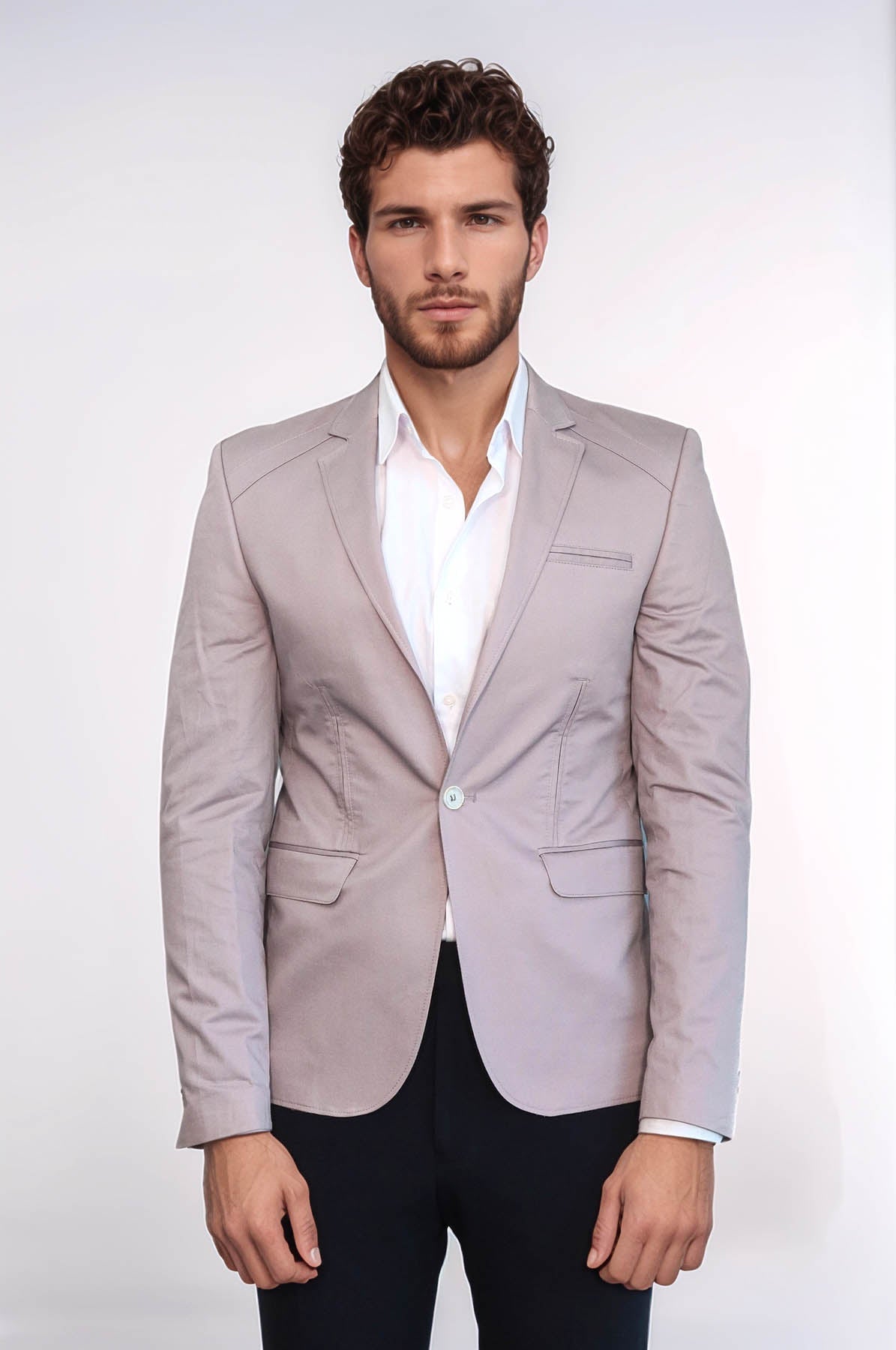 KOALA SYDNEY 3 pocket Single Button Cotton Beige Jacket-Wessi