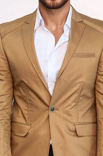 KOALA SYDNEY 3 pocket Single Button Cotton Tan Jacket-Wessi