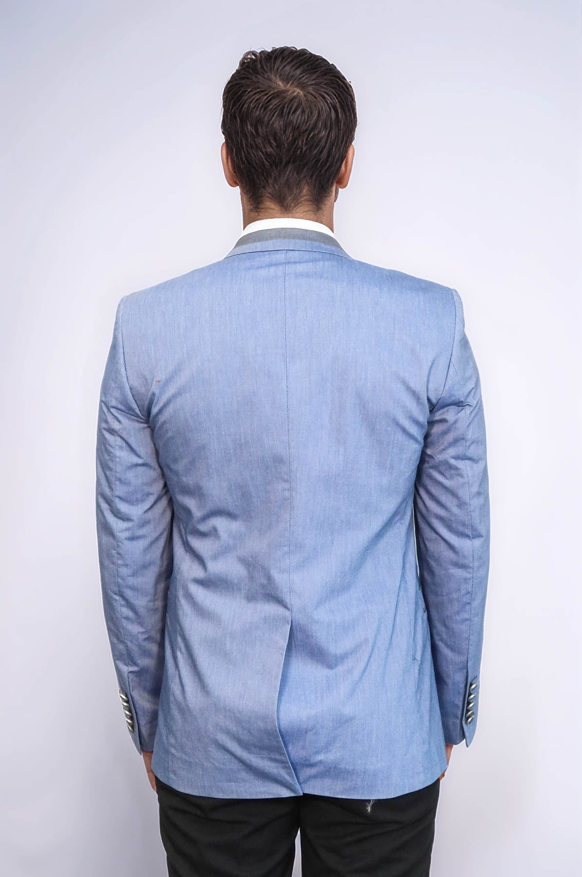 KOALA SYDNEY 3 Pockets 2 Buttons Cross Piping Light Blue Jacket-Wessi