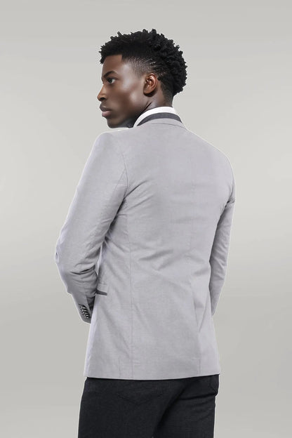 KOALA SYDNEY 3 Pockets 2 Buttons Cross Piping Grey Jacket-Wessi
