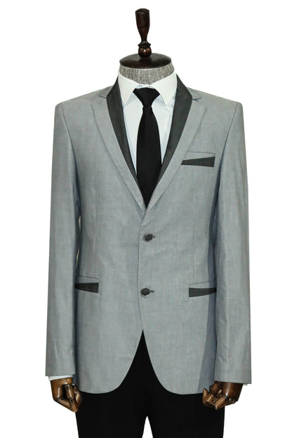 KOALA SYDNEY 3 Pockets 2 Buttons Cross Piping Grey Jacket-Wessi
