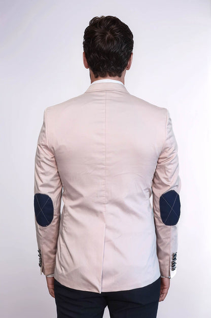Patched Light Beige Blazer