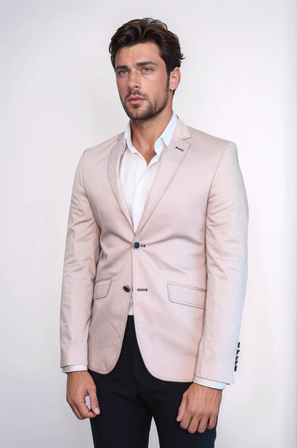 Patched Light Beige Blazer