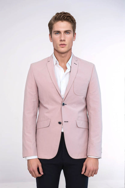 Patched Light Pink Blazer