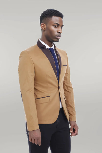 Single Button Collar Garni Tippet Light Pink Jacket-Wessi