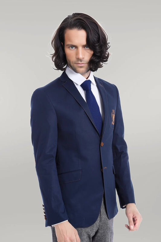 KOALA SYDNEY 2 Buttons 3 Pockets Crested Cotton Blue Jacket