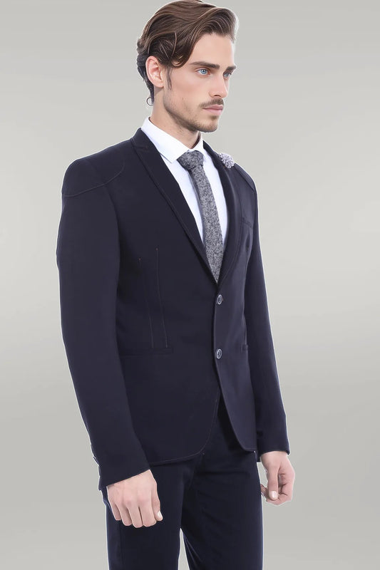 KOALA SYDNEY  2 Button Shoulder Split Cotton Black Jacket-