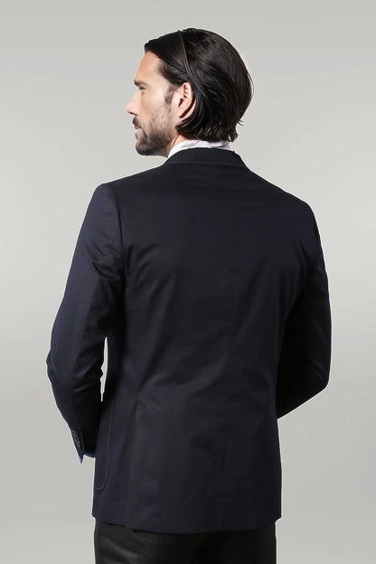 2 Button Bag Pocket Navy Blue Jacket-