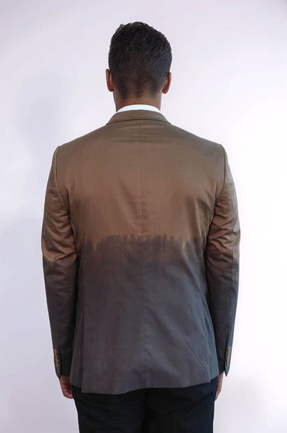 Slim Fit Cotton Brown Blazer