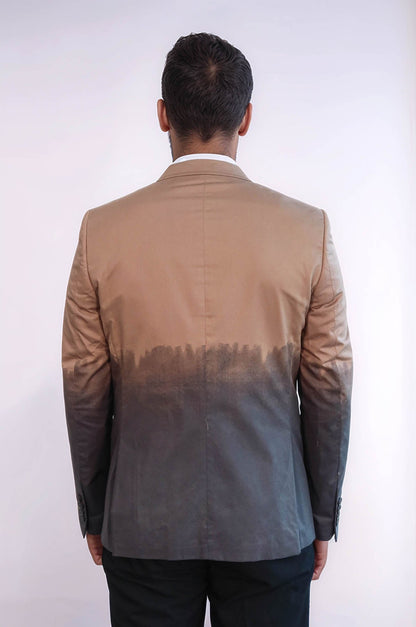 Slim Fit Cotton Brown Blazer