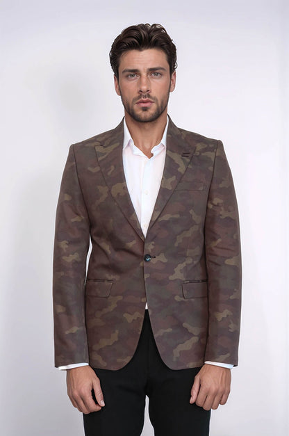 KOALA SYDNEY Single Button Camouflage Green Jacket-Wessi