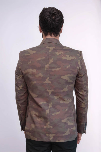 KOALA SYDNEY Single Button Camouflage Green Jacket-Wessi