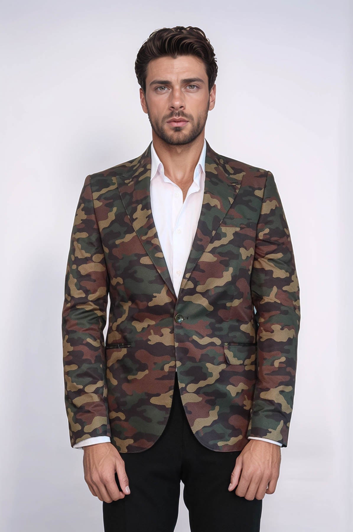 KOALA SYDNEY Single Button Camouflage Green Jacket-Wessi