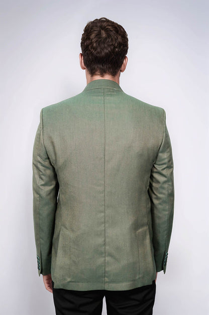 KOALA SYDNEY Single Button Half Liner Pointed Collar Green Jacket-Wessi