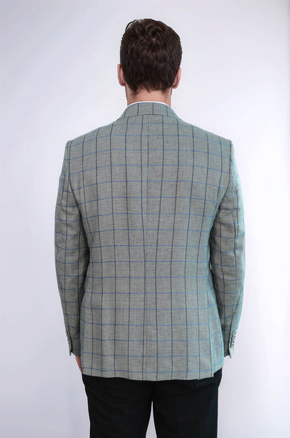 KOALA SYDNEY  Single Button Pointed Collar Light Blue Blazer