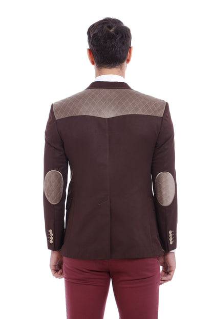 KOALA SYDNEY  2 Button Bag Pocket Velvet Brown Jacket-Wessi
